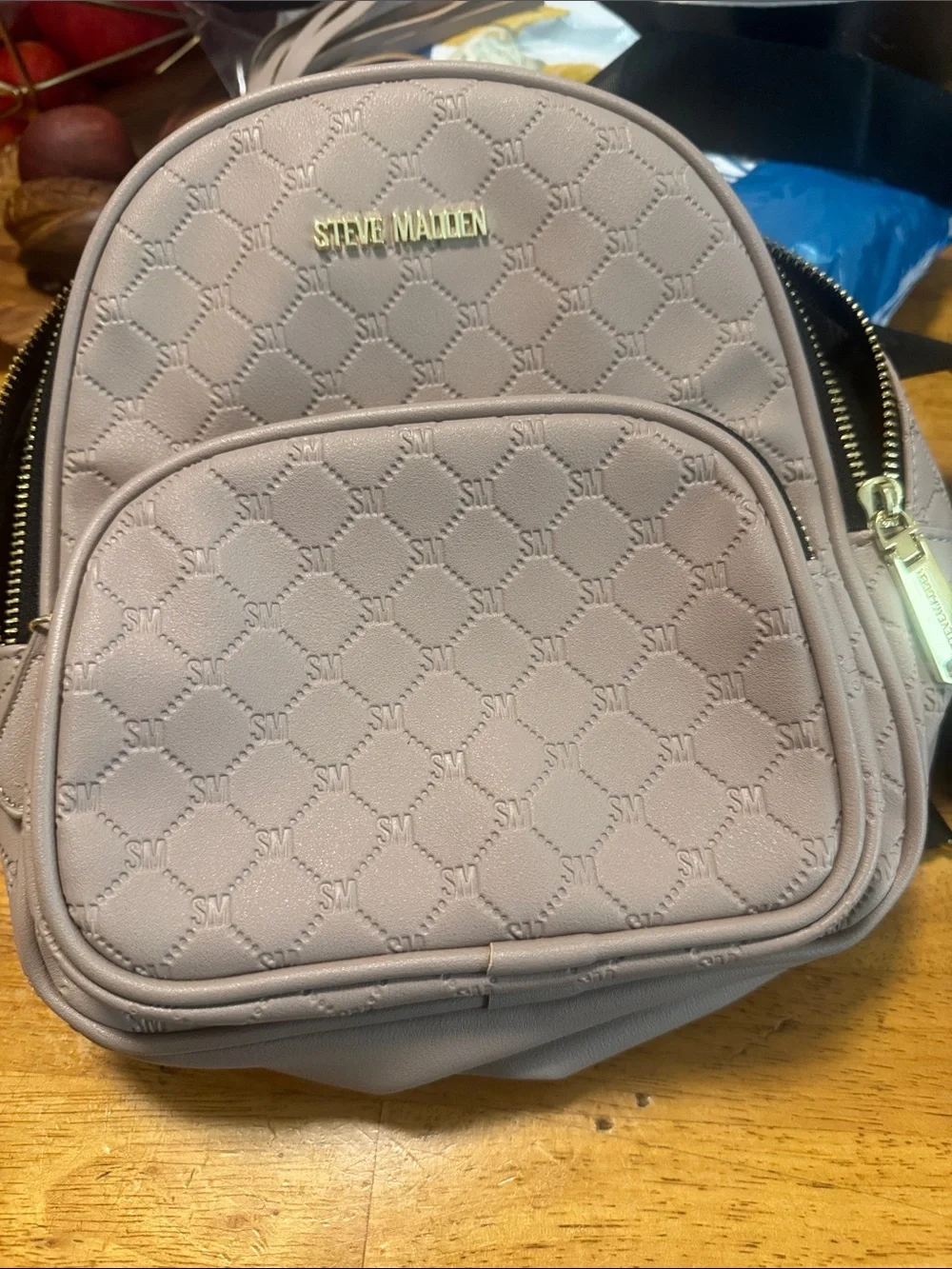 Steve Madden Dusty Pink Quilted Mini Backpack